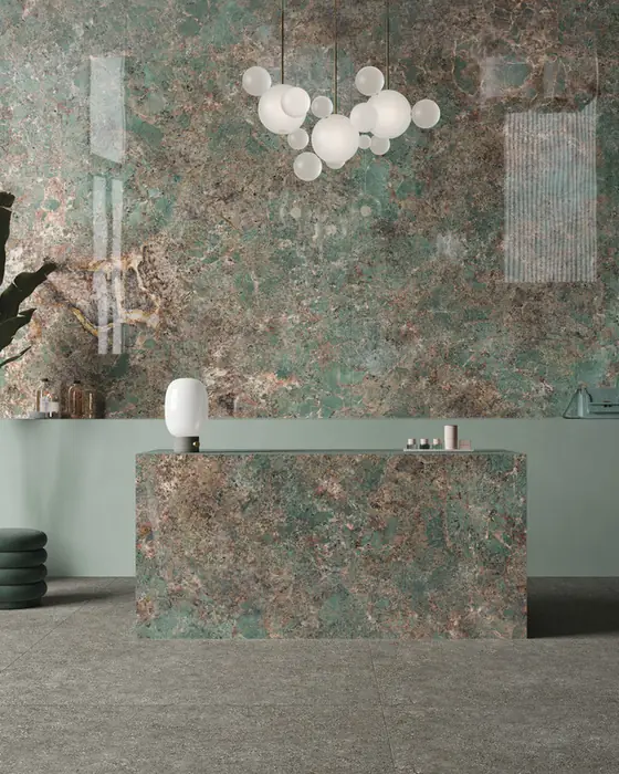 Obklad Amazonite – mramorový dizajn, interiér