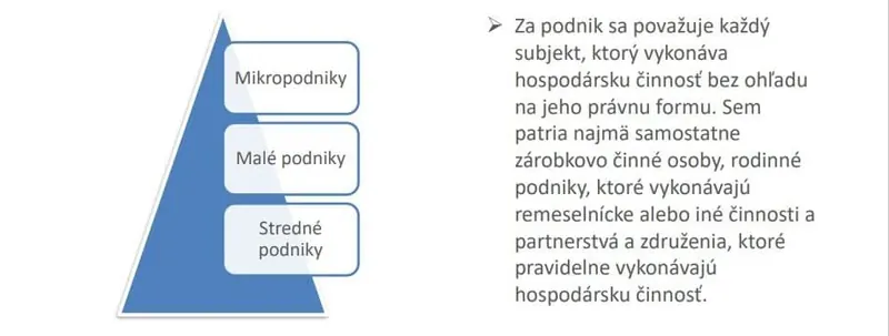 Schéma: mikropodniky, malé a stredné podniky – kto sa považuje za podnik