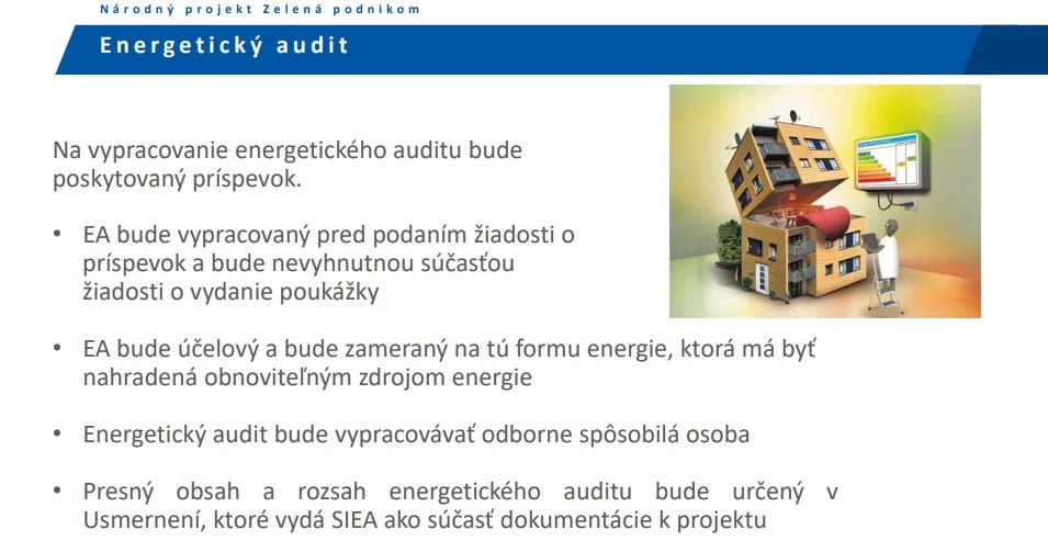 Energetický audit - zelená podnikom